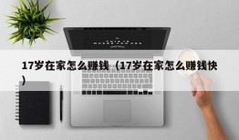 17岁在家怎么赚钱（17岁在家怎么赚钱快）