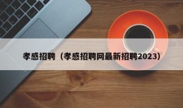 孝感招聘（孝感招聘网最新招聘2023）