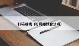 打码赚钱（打码赚钱合法吗）