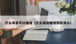 什么项目可以赚钱（什么项目赚钱快投资小）