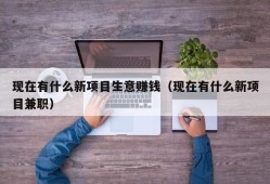 现在有什么新项目生意赚钱（现在有什么新项目兼职）