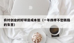 农村创业的好项目成本低（一年四季不愁销路的生意）