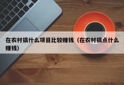 在农村搞什么项目比较赚钱（在农村搞点什么赚钱）