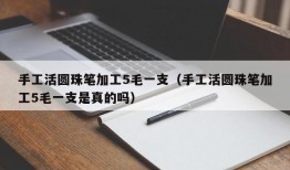 手工活圆珠笔加工5毛一支（手工活圆珠笔加工5毛一支是真的吗）