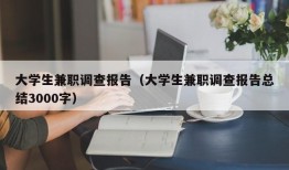 大学生兼职调查报告（大学生兼职调查报告总结3000字）