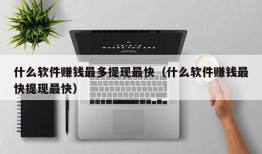 什么软件赚钱最多提现最快（什么软件赚钱最快提现最快）