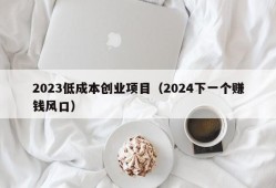 2023低成本创业项目（2024下一个赚钱风口）