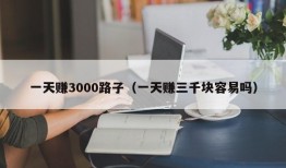 一天赚3000路子（一天赚三千块容易吗）