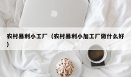 农村暴利小工厂（农村暴利小加工厂做什么好）