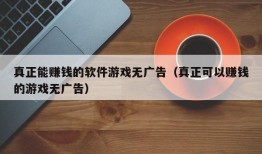 真正能赚钱的软件游戏无广告（真正可以赚钱的游戏无广告）