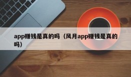 app赚钱是真的吗（风月app赚钱是真的吗）