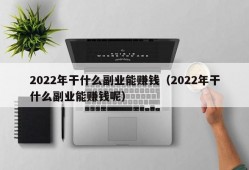 2022年干什么副业能赚钱（2022年干什么副业能赚钱呢）