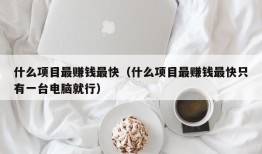 什么项目最赚钱最快（什么项目最赚钱最快只有一台电脑就行）